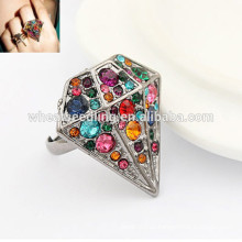 Diamante en forma de joyería de moda anillo dedo anillos fotos